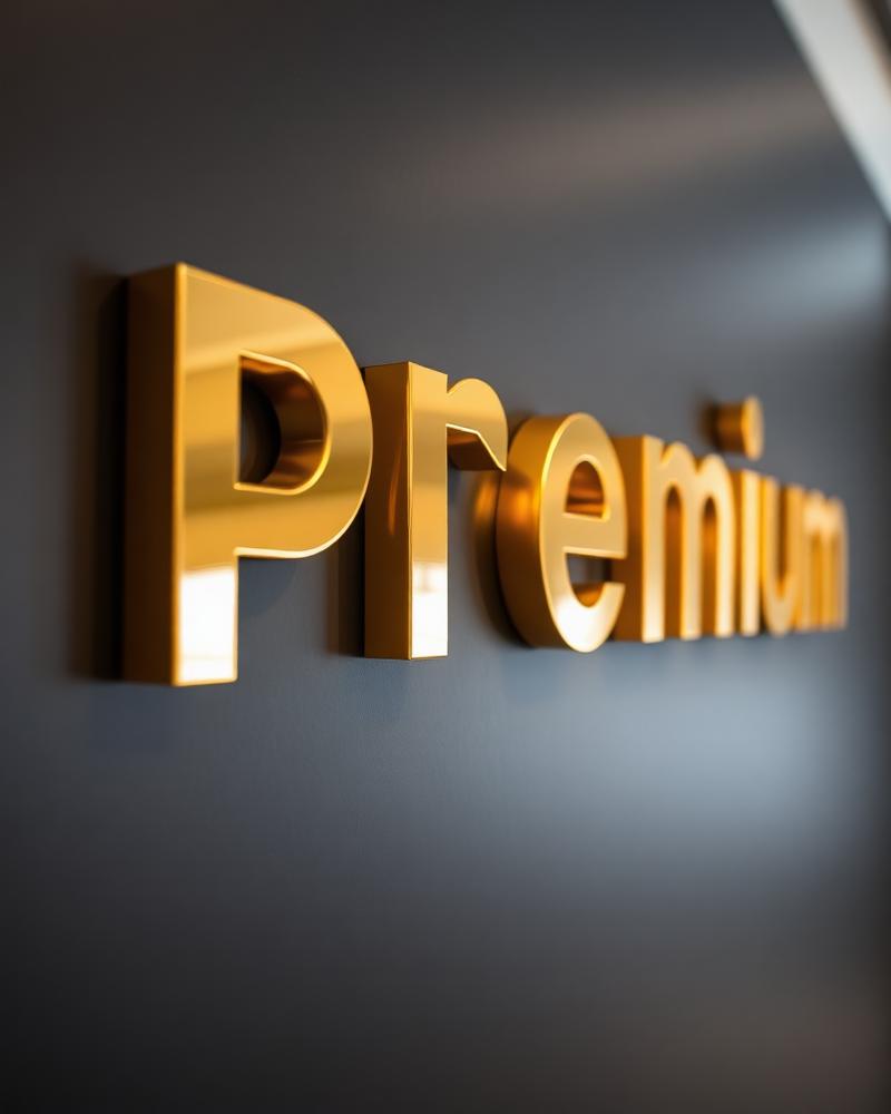 Gold 3D Lettering